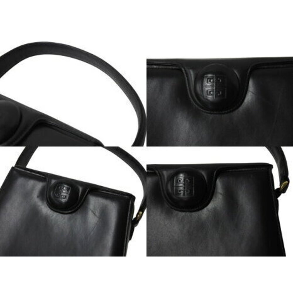 Givenchy Handbag Logo Interchangeable Black Calf … - image 4